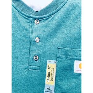 Carhartt Men's Green Short Sleeve Tee, L Tall